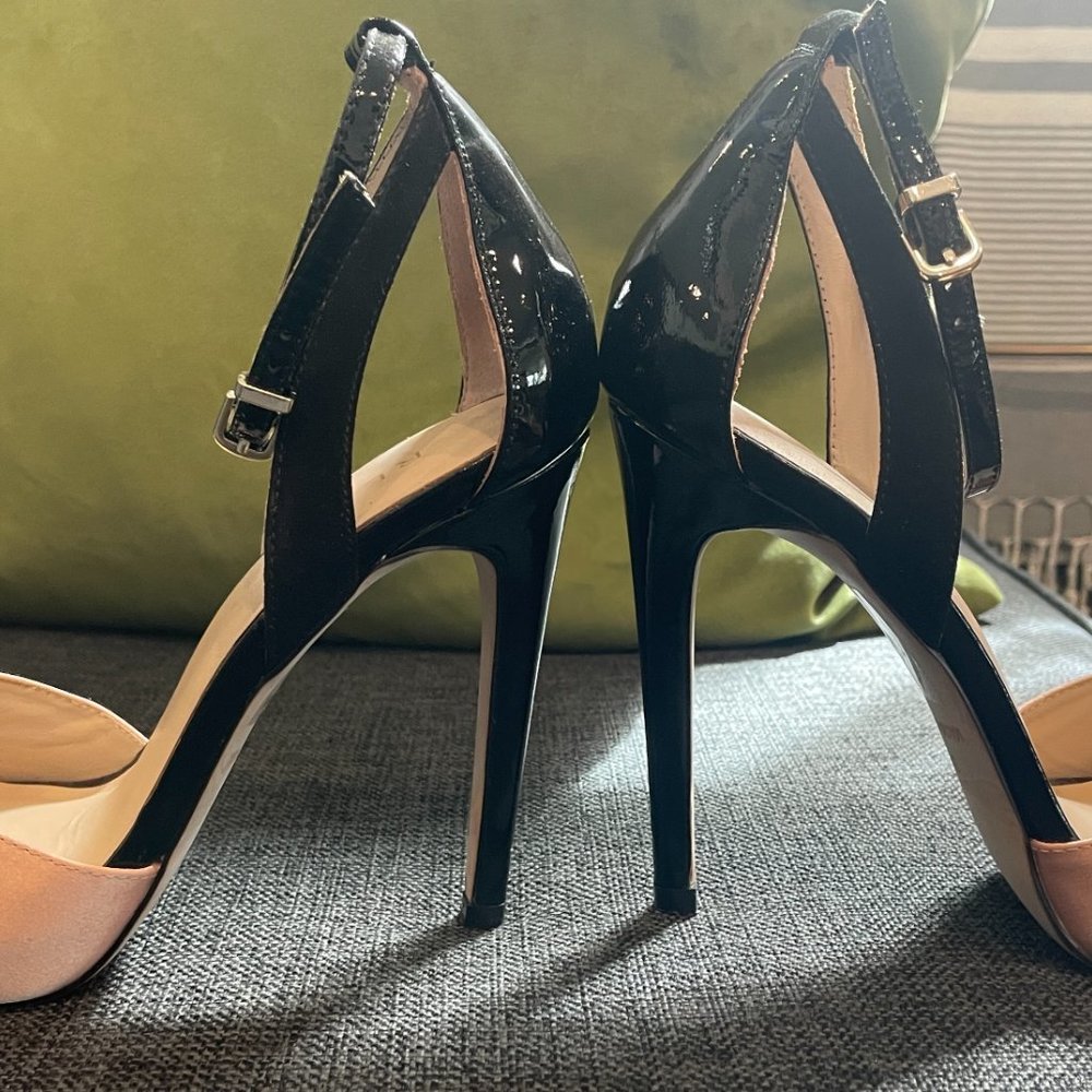 REISS Black Ankle Strap Sandals Cece - Picture 5 of 7